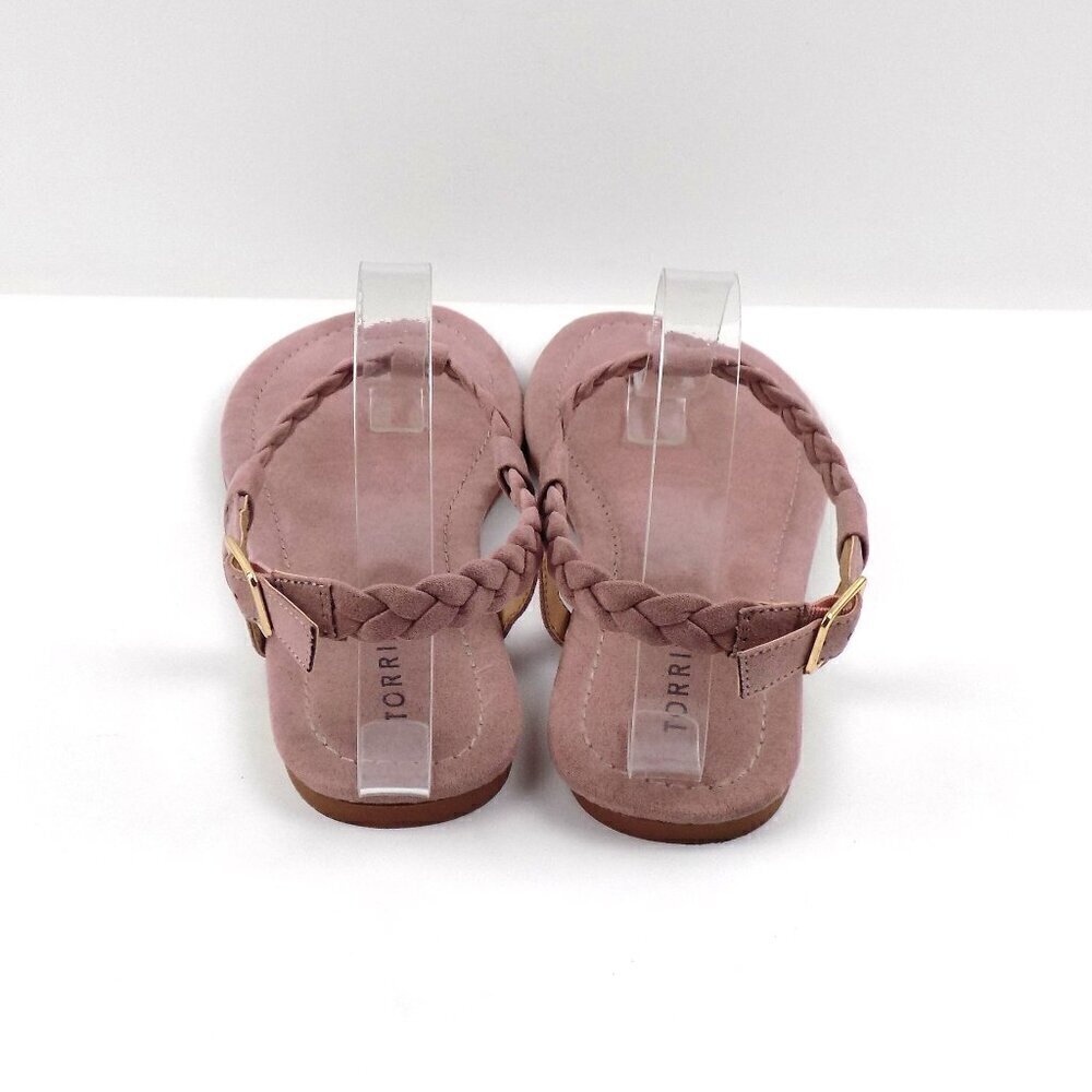 Torrid Braided T-Strap Sandals Size 9 Blush Pink - Picture 4 of 7